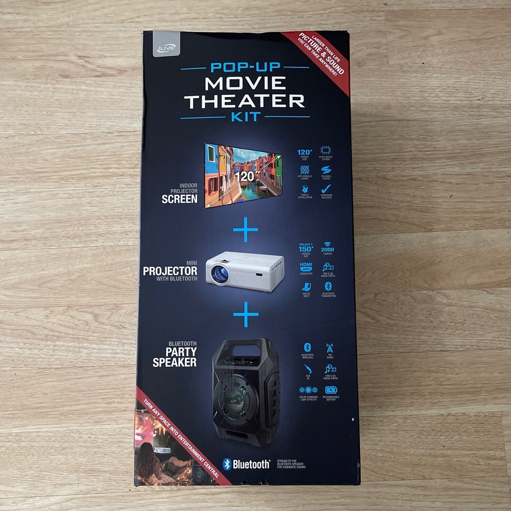 COPY - Pop-Up Projector Bluetooth Movie Theater kit